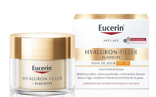 crème de jour pour peau mature - Eucerin Hyaluron Filler+ Elasticity Crème de jour anti-âge SPF30 (50 mL)