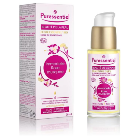 huile visage anti-rides - Puressentiel – Immortelle rose musquée (30 mL)