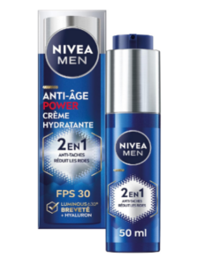  - Nivea Men Power Luminous360 – Crème hydratante et anti-âge (50 mL)