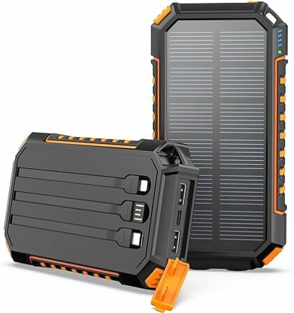 batterie externe solaire - Riapow 27000 mAh