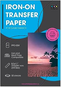 PPD – Papier de transfert pour textile noir ou foncé (50 pièces)