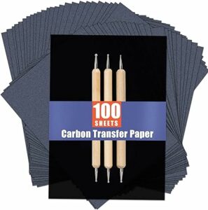  - PSLER – Papier de transfert en carbone noir (100 pièces)