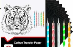 papier transfert textile - Raimarket – Papier en carbone noir pour le traçage sur tissu (200 pièces)