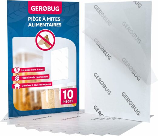 anti-mites - Gerobug – Pièges à mites alimentaires (Lot de 10 adhésifs)