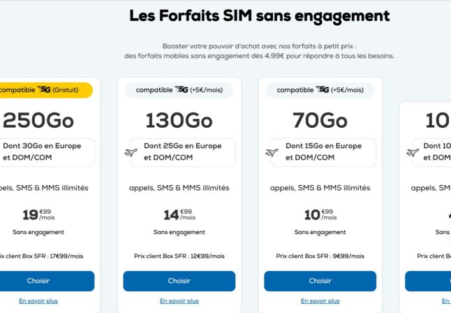 offre mobile - La Poste Mobile – Forfait SIM 70 Go sans engagement