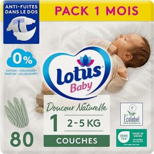  - Lotus Baby Douceur naturelle Taille 1 (80 couches)