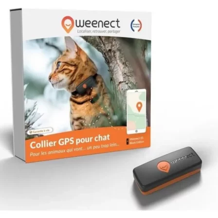collier GPS pour chat - Weenect XS Black Edition