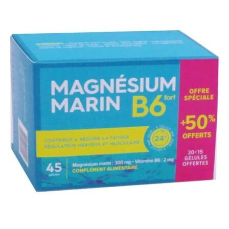 magnésium marin - Pharmascience B6 Fort (45 gélules)