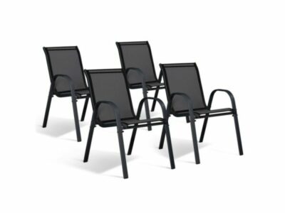  - Lot de 4 chaises de jardin Lyma
