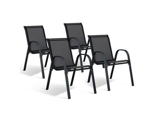 lot de 4 chaises - Lot de 4 chaises de jardin Lyma