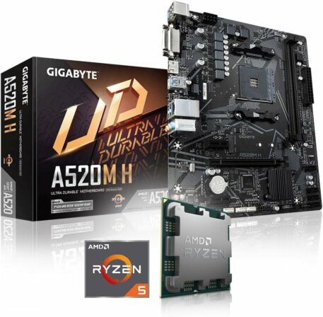 kit d'évolution PC - AMD Ryzen 5 5500 A520M H + Gigabyte  A520M H