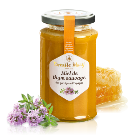miel de thym - Miel de thym sauvage des garrigues d’Espagne Famille Mary (360 g)