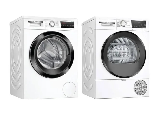 Bosch - Lave-linge Ecosilence Drive + Sèche-linge 2 lave-linge et sèche-linge superposables - Bosch – Lave-linge Ecosilence Drive + Sèche-linge