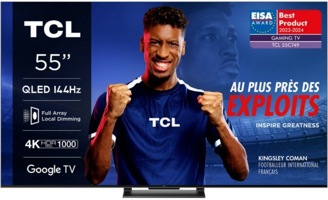 TV 55 pouces à moins de 600 euros - TCL 55C749