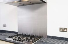 Crédence en acier inoxydable satiné Fire Door Guru 60 x 40 cm