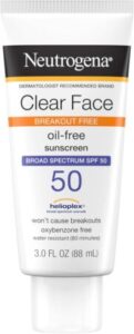  - Neutrogena Clear Face SPF50