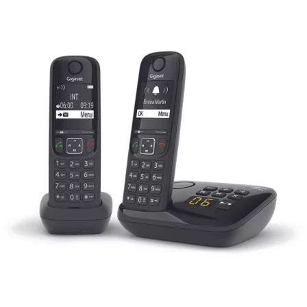 Gigaset AS690A Duo Noir 4 téléphone fixe avec blocage numéro indésirable - Gigaset AS690A Duo Noir