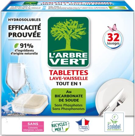 L’Arbre Vert – Tablettes lave-vaisselle tout en un